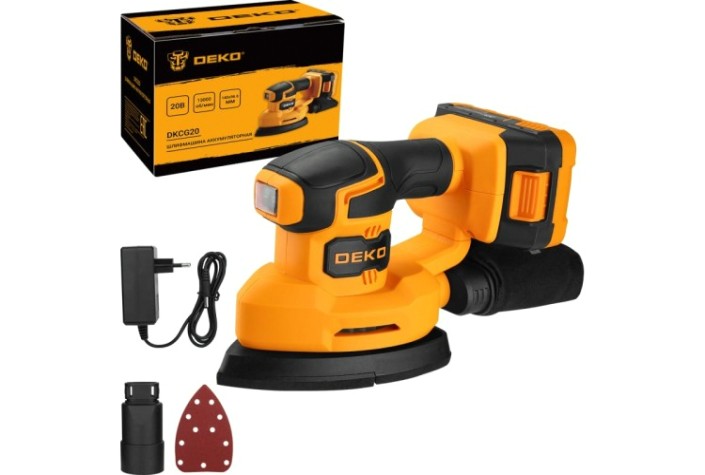 Виброшлифмашина эксцентриковая аккумуляторная DEKO DKCG20 [063-4023]