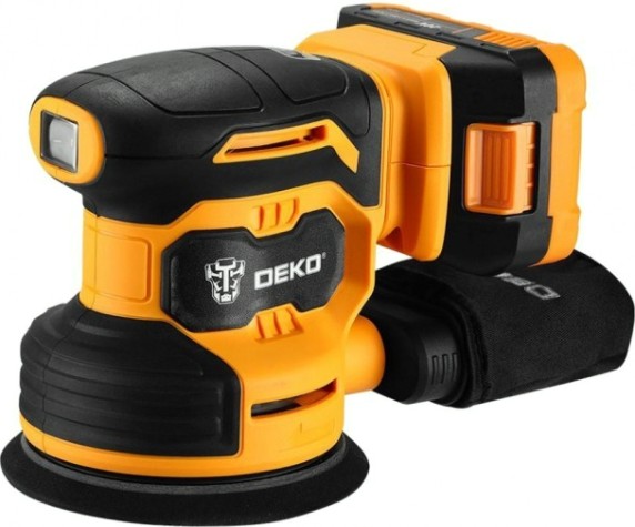 Виброшлифмашина эксцентриковая аккумуляторная DEKO DKCG20-125 20в, 1*2.0ач [063-4022]