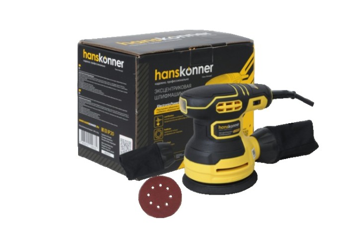 Виброшлифмашина эксцентриковая сетевая HANSKONNER HOS8135RC