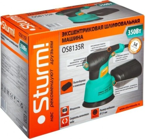 Виброшлифмашина эксцентриковая сетевая Sturm OS8135R Виброшлифмашина эксцентриковая сетевая Sturm OS8135R