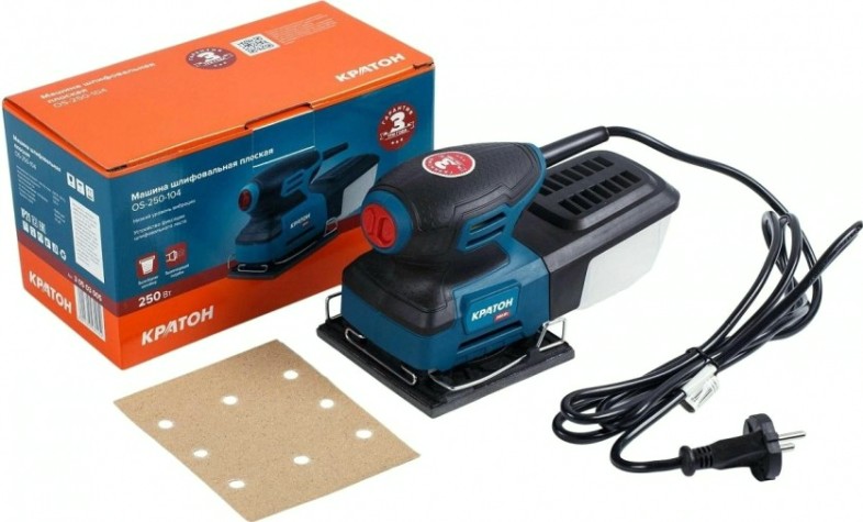 Виброшлифмашина КРАТОН OS-250-104 плоская [3 05 03 005]