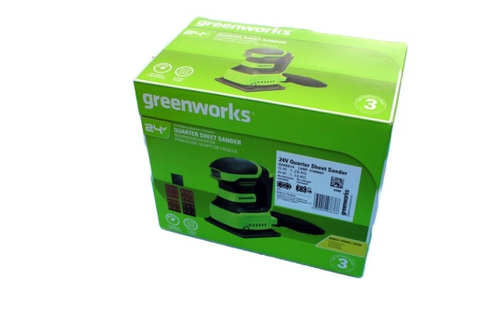 Виброшлифмашина плоскошлифовальная аккумуляторная GREENWORKS G24SS14 без АКБ и ЗУ [3100507]