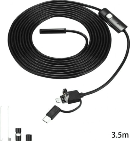 Видеоэндоскоп DEKO WEC-3.5 водонепроницаемый 3.5м (micro usb, usb, type-c) [065-0155]