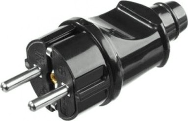 Вилка электрическая с заземлением STAYER MASTER 16а/220в, черная, 55160-B [55160-B]