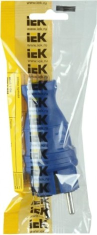 Вилка прямая IEK ОМЕГА ВБп3-1-0м ip44 каучук синяя [PKR01-016-2-K07]