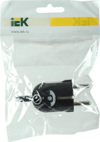 Вилка разборная IEK ВПу12-02 угловая с заземл. с кольцом 16а черн. [EVP12-16-01-K02]