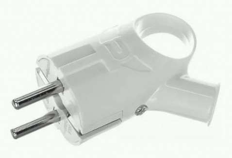 Вилка разборная ВИХРЬ 73/12/1/2 угловая с ушком с/з, белая 16а