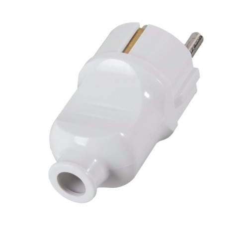 Вилка разборная ВИХРЬ 73/12/1/3 прямая с/з, белая 16а Вилка разборная ВИХРЬ 73/12/1/3 прямая с/з, белая 16а