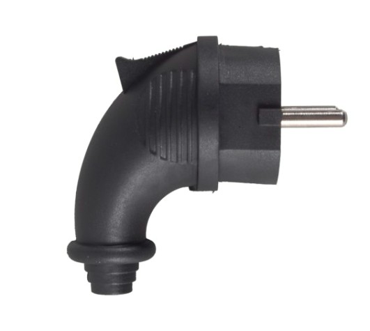 Вилка разборная ВИХРЬ 73/12/1/4 угловая с/з, каучук ip44 16а