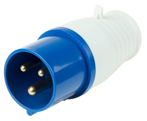 Вилка REXANT 11-8900 013 переносная 2Р+РЕ 16А 220В IP44