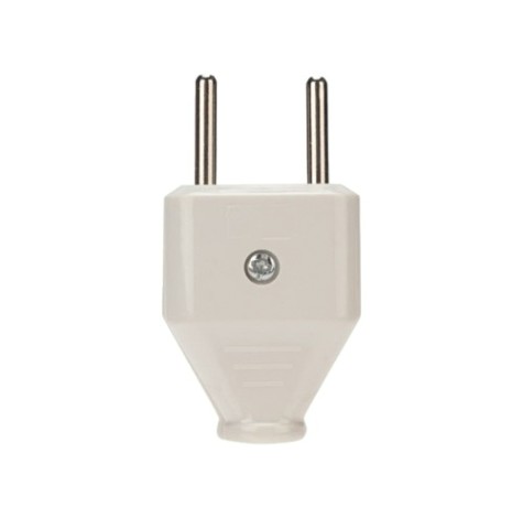 Вилка REXANT 11-8946 прямая без з/к 6А плоская белая