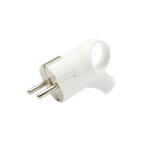 Вилка REXANT 11-8951 Евро угловая с з/к 16А с кольцом белая