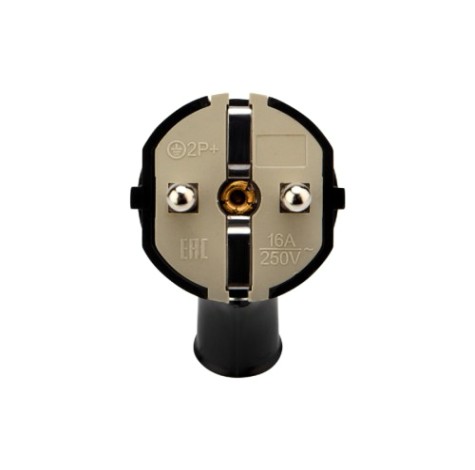 Вилка REXANT 11-8953 Евро угловая с з/к 16А с кольцом черная Вилка REXANT 11-8953 Евро угловая с з/к 16А с кольцом черная