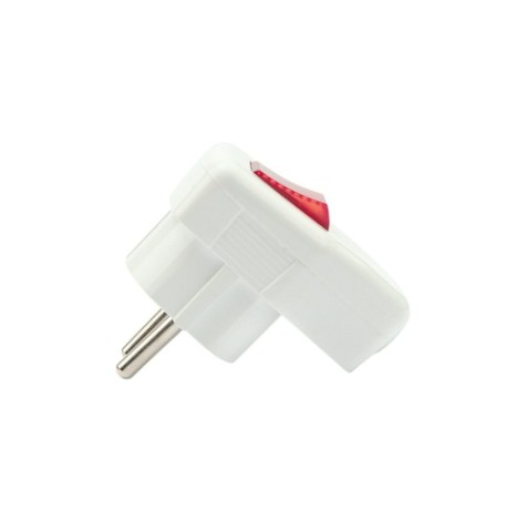 Вилка REXANT 16-0730 Евро угловая с з/к 16A белая с кнопкой Вилка REXANT 16-0730 Евро угловая с з/к 16A белая с кнопкой