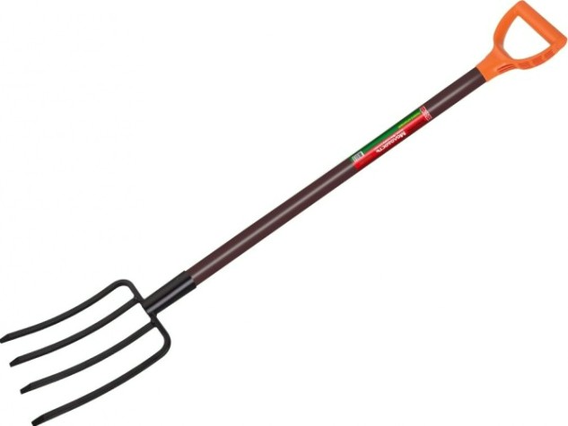 Вилы ЦЕНТРОИНСТРУМЕНТ БЦМ "МОЛОДОСТЬ МОЯ" 0916-Ч с деревянным черенком [0916-Ч]