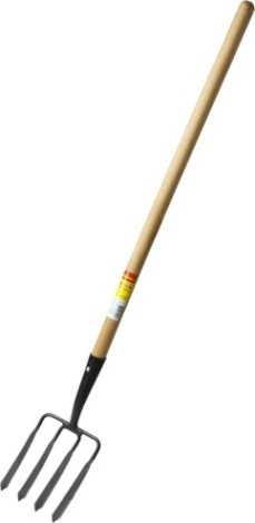 Вилы GRINDA 180х220х1300 мм копальные кованые, четырехрогие, с деревянным чере [39722]