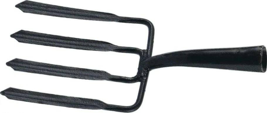 Вилы копальные 4-х рогие, 190х220 мм, кованые, без черенка, арти [63838]