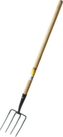 Вилы садовые GRINDA 180х220х1300 мм кованые, четырехрогие, с деревянным черенком [39721]