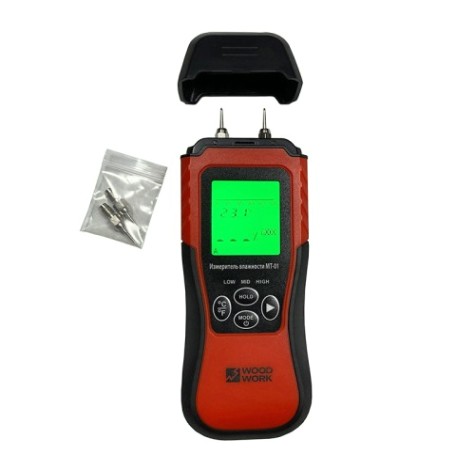 Влагомер WOODWORK MT-01 цифровой игольчатый Влагомер WOODWORK MT-01 цифровой игольчатый