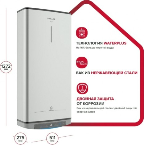 Водонагреватель ARISTON VELIS LUX INOX PW ABSE WIFI 100 [3700676]