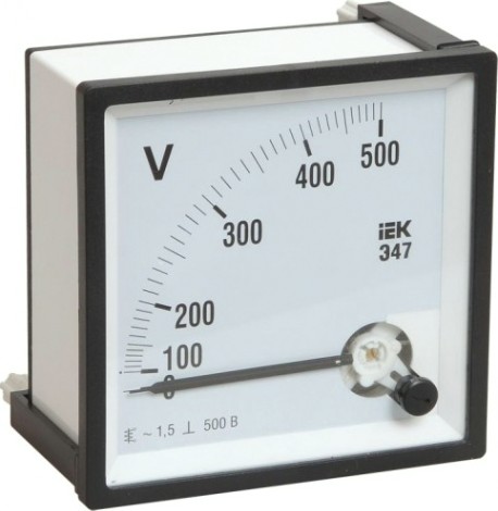 Вольтметр IEK Э47 э47 72х72мм 500в [IPV10-6-0500-E]