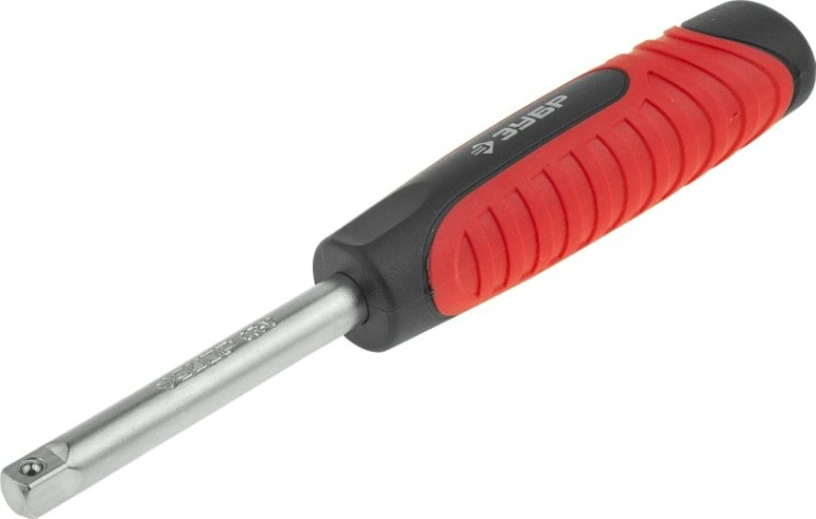 Вороток ЗУБР МАСТЕР (1/4"), cr-v, хроматированное покрытие, 150мм [27724-1/4]