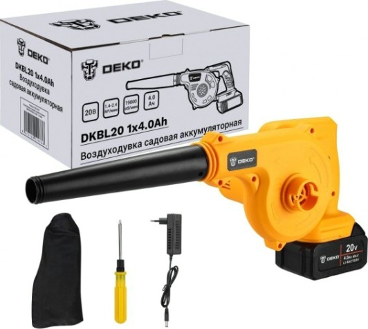 Воздуходувка аккумуляторная DEKO DKBL20 1x4.0Ah [063-4312]
