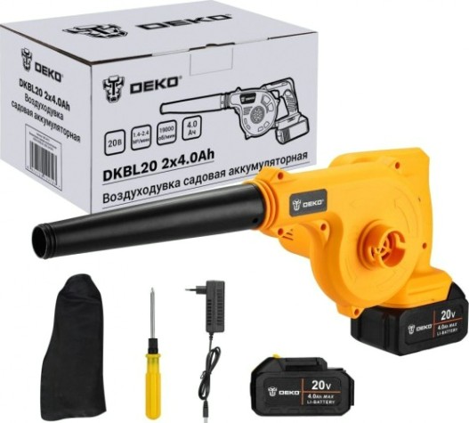 Воздуходувка аккумуляторная DEKO DKBL20 2x4.0Ah [063-4313]