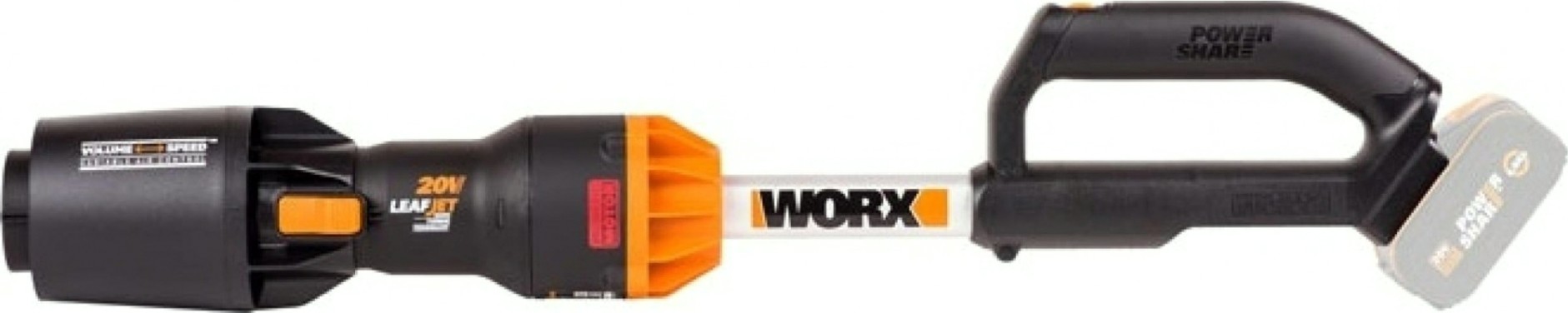 Воздуходувка аккумуляторная Worx WG543E.9 без АКБ и ЗУ бесщеточная [WG543E.9]