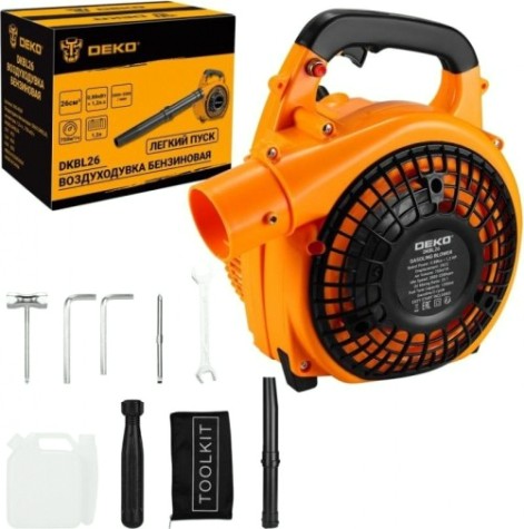 Воздуходувка бензиновая DEKO DKBL26 легкий пуск, 1,2 л.с., 750 м3/ч [063-4368]