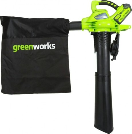 Воздуходувка-пылесос аккумуляторная GREENWORKS GD40BV без АКБ и ЗУ (24227) [24227]