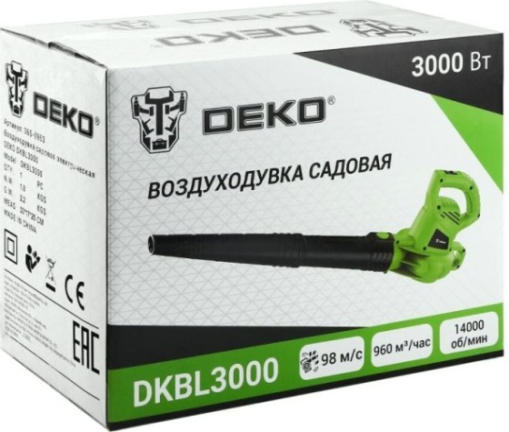 Воздуходувка садовая электрическая DEKO DKBL3000 [065-0953]
