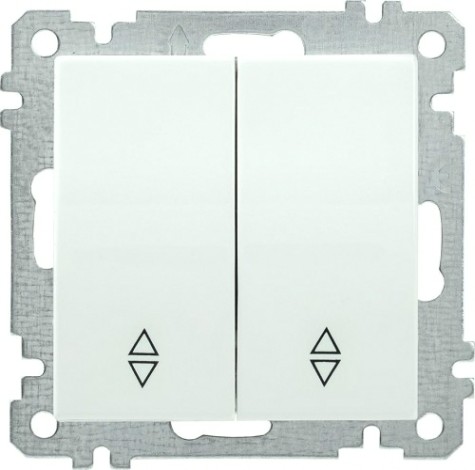 Выключатель 2-клавишный проходной IEK ВС10-2-2-Б 10А BOLERO белый [EVB22-K01-10-1]