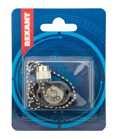 Выключатель для настенного светильника REXANT 32-0101-01 Silver 1шт (БЛИСТЕР F)