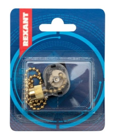 Выключатель для настенного светильника REXANT 32-0102-01 Gold 1шт (БЛИСТЕР F)