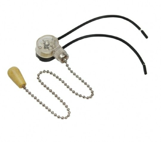 Выключатель для настенного светильника REXANT 32-0103 (уп. 10 штук) c проводом и деревянным наконе [32-0103]