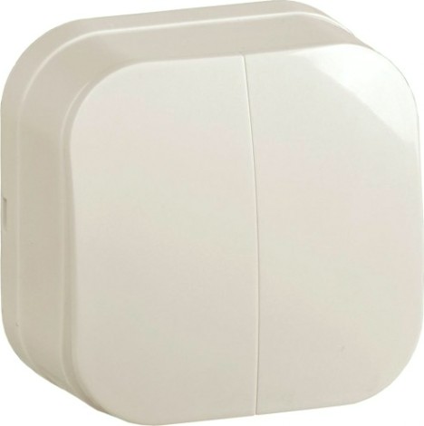 Выключатель двухклавишные IEK GLORY ВС20-2-0-ХК 10А кремовый [EVH20-K33-10]