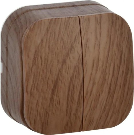 Выключатель двухклавишный IEK GLORY ВС20-2-0-ХД 10А дуб [EVH20-K24-10]