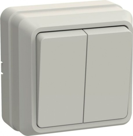 Выключатель двухклавишный IEK Октава ВС20-2-0-ОКм 10А IP20 кремовый [EVO20-K33-10-DC]