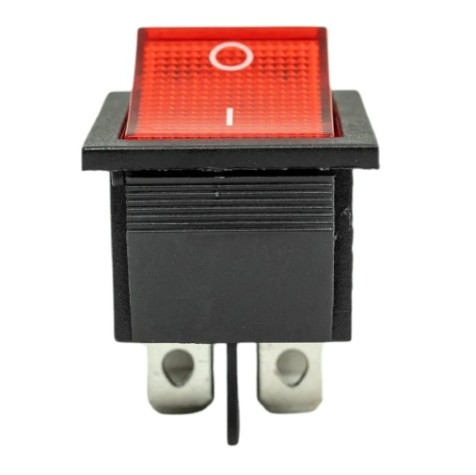 Выключатель клавишный REXANT 250V 16A (4с) ON-OFF красный с подсветкой (RWB-502, SC-767, IRS-201-1) [36-2330-1]