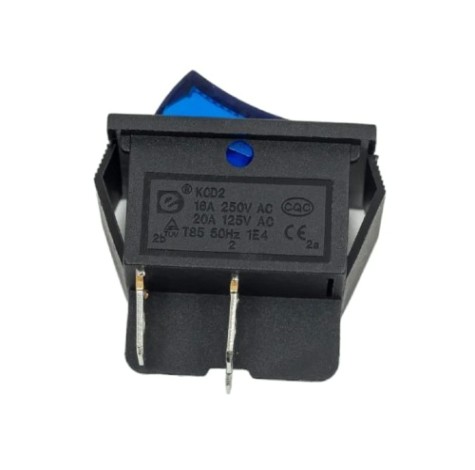 Выключатель клавишный REXANT 250V 16A (4с) ON-OFF синий с подсветкой (RWB-502, SC-767, IRS-201-1) [36-2331-1]