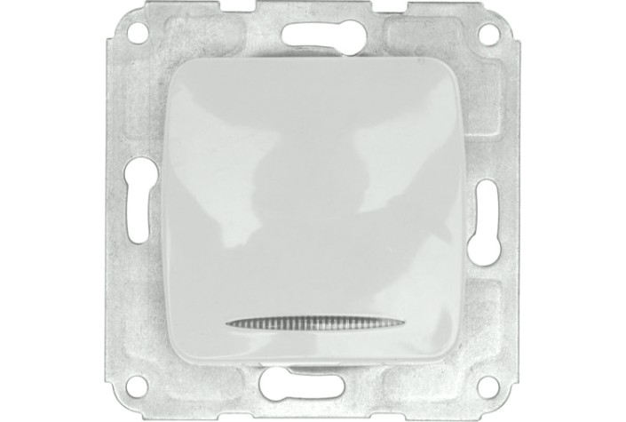 Выключатель Kranz DEA-B DEA 1кл (инд) с/у 10а мех. бел [KR-78-0201]