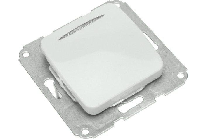 Выключатель Kranz DEA-B DEA 1кл (инд) с/у 10а мех. бел [KR-78-0201]