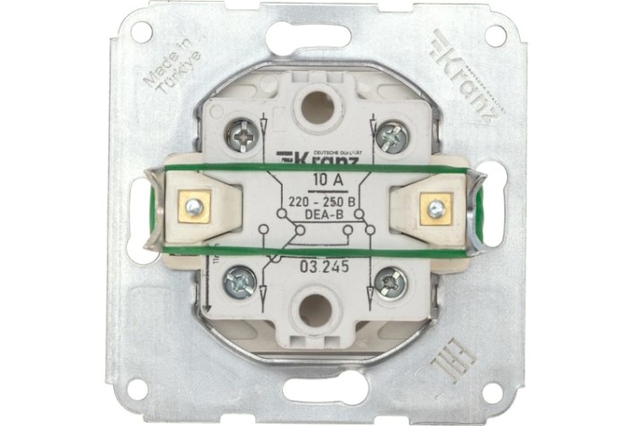 Выключатель Kranz DEA-B DEA 1кл перекрест. с/у 10а мех. белый [KR-78-0208]