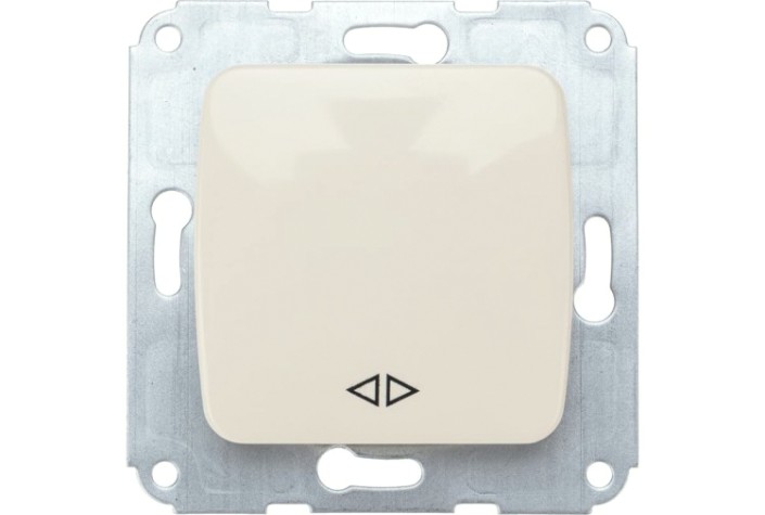 Выключатель Kranz DEA-B DEA 1кл перекрест. с/у 10а мех. бежевый [KR-78-0238]