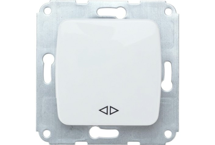 Выключатель Kranz DEA-B DEA 1кл прох. (инд) с/у 10а мех. белый [KR-78-0206]