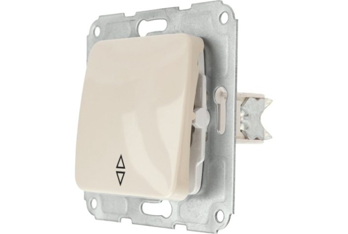 Выключатель Kranz DEA-B DEA 1кл прох. с/у 10а мех. бежевый [KR-78-0235]