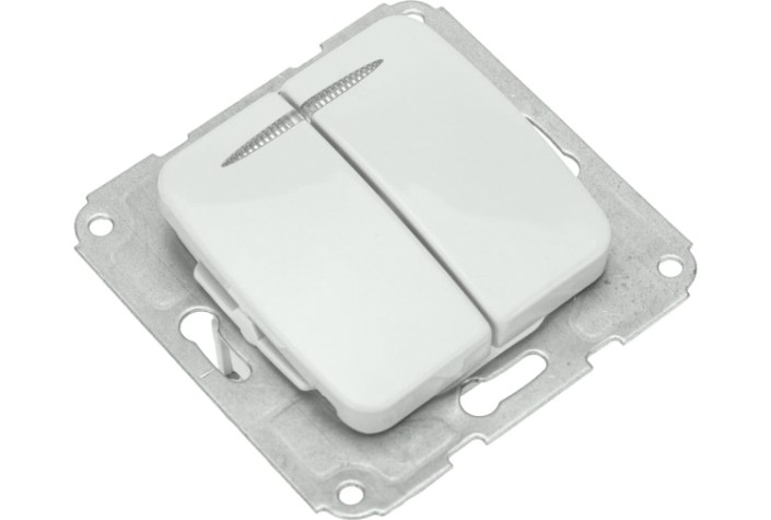 Выключатель Kranz DEA-B DEA 2кл (инд) с/у 10а мех. бел [KR-78-0203]