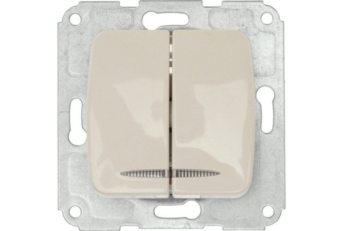 Выключатель Kranz DEA-B DEA 2кл (инд) с/у 10а мех. беж [KR-78-0233]