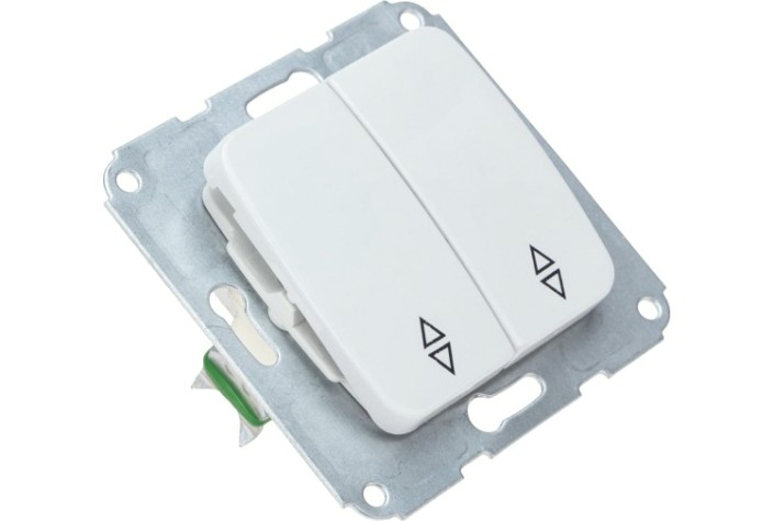 Выключатель Kranz DEA-B DEA 2кл прох. с/у 10а мех. белый [KR-78-0207]